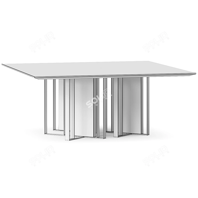 Designer Dining Table Set Mauro Lipparini 3D model image 3