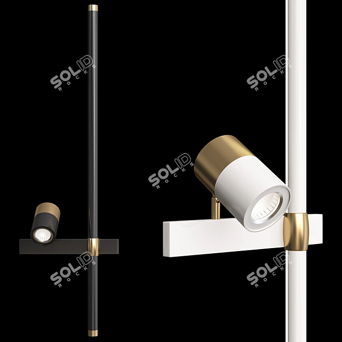 Sleek Vray Sconce Design Lamps 3D model image 2