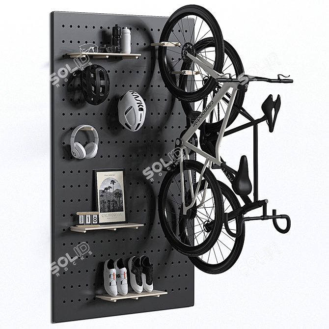 Configurable Pegboard Bike Kit 3D model image 8