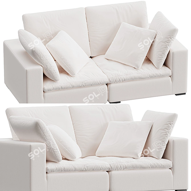 Luxury Malibu Cloud Sofa 3D model image 3