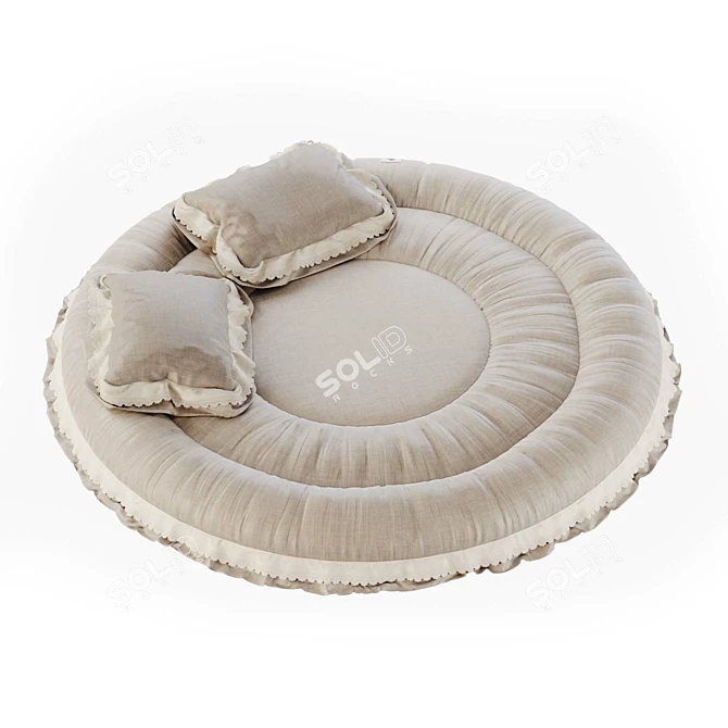 Plush Seat Cushion with Thick Padding 3D model image 7