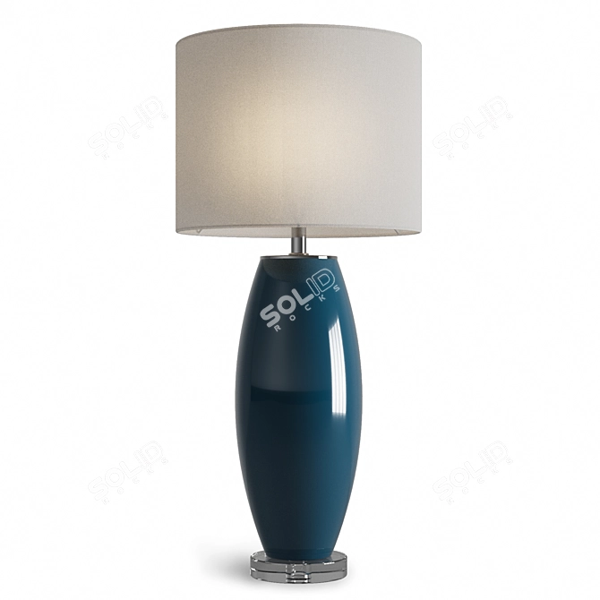 Elegant Louvre Home Malta Table Lamp 3D model image 1