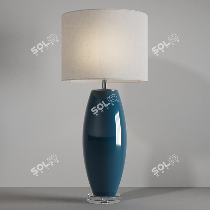 Elegant Louvre Home Malta Table Lamp 3D model image 5