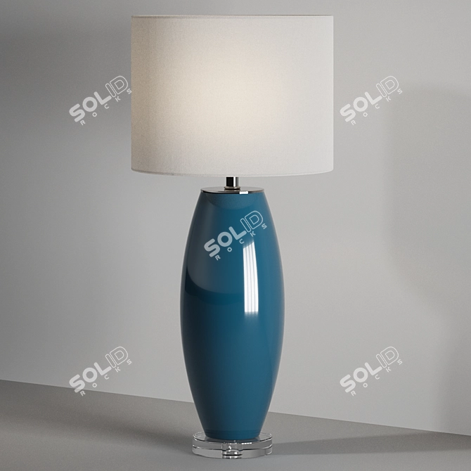 Elegant Louvre Home Malta Table Lamp 3D model image 6