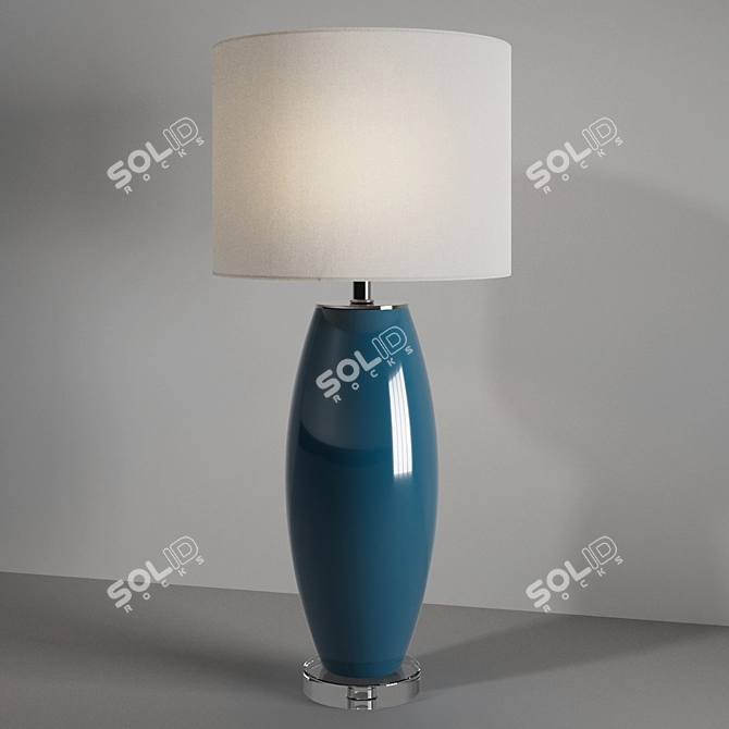 Elegant Louvre Home Malta Table Lamp 3D model image 7