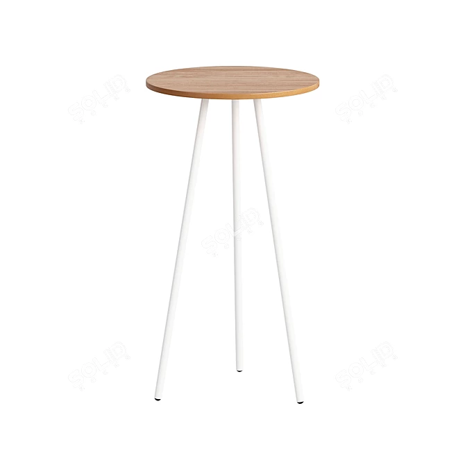 Compact Metal Side Tables 3D model image 3