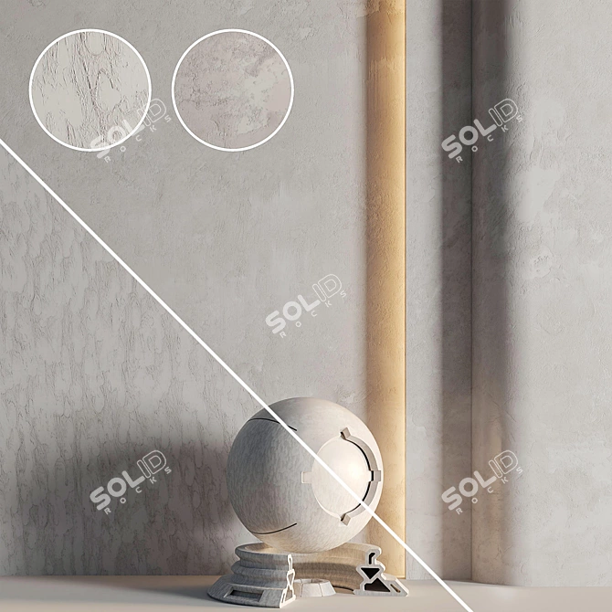 Plaster PBR Materials | Decorative Texture 3D model image 9