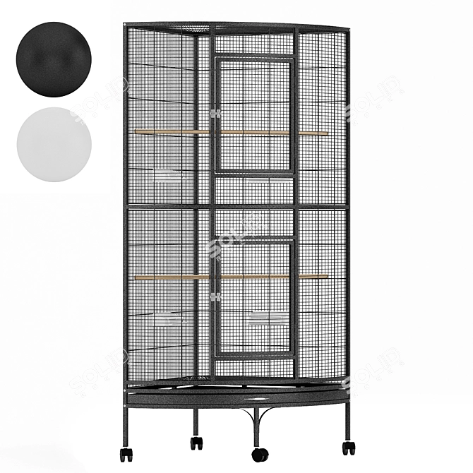 Title: Large Bird Cage Aviary Triol 3D model image 1