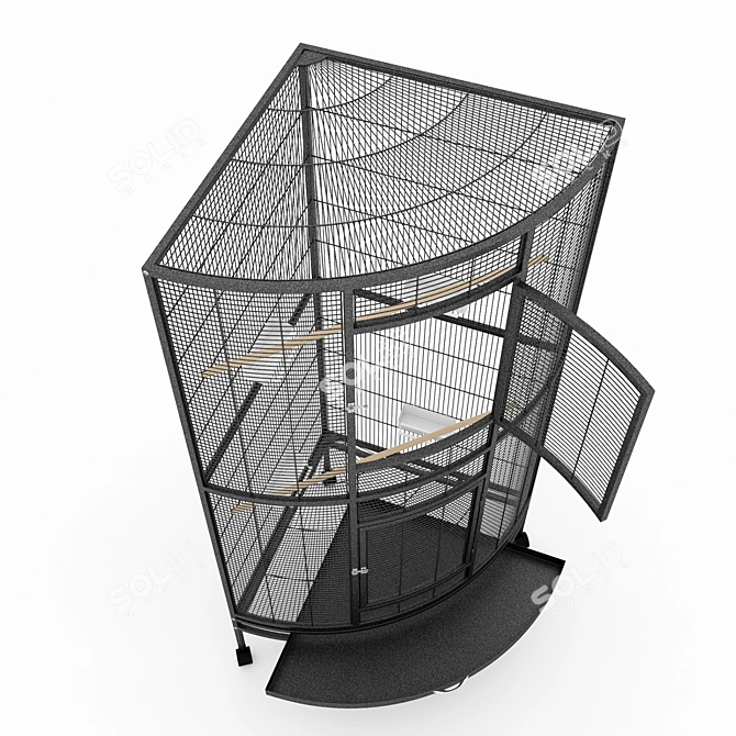 Title: Large Bird Cage Aviary Triol 3D model image 3