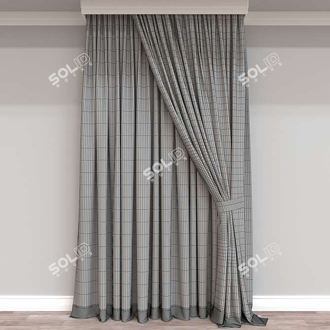 Versatile 3D Curtain Model - VRay & Corona Compatible 3D model image 4