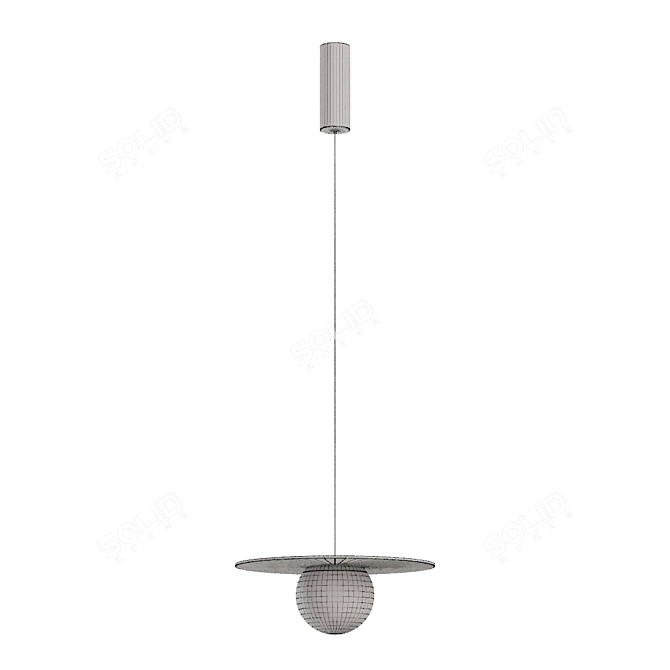 Sleek Pendant Light Model 3D model image 4