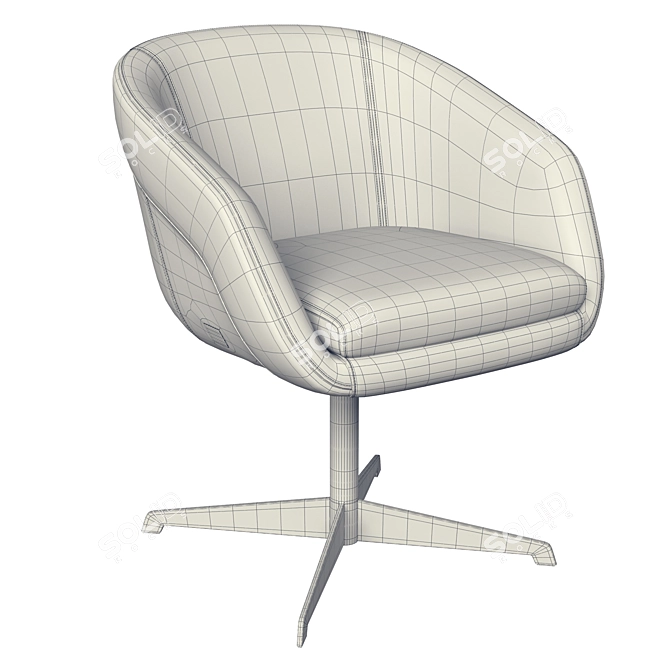 Wayne Enterprises Leather Swivel Chair 3D model image 6