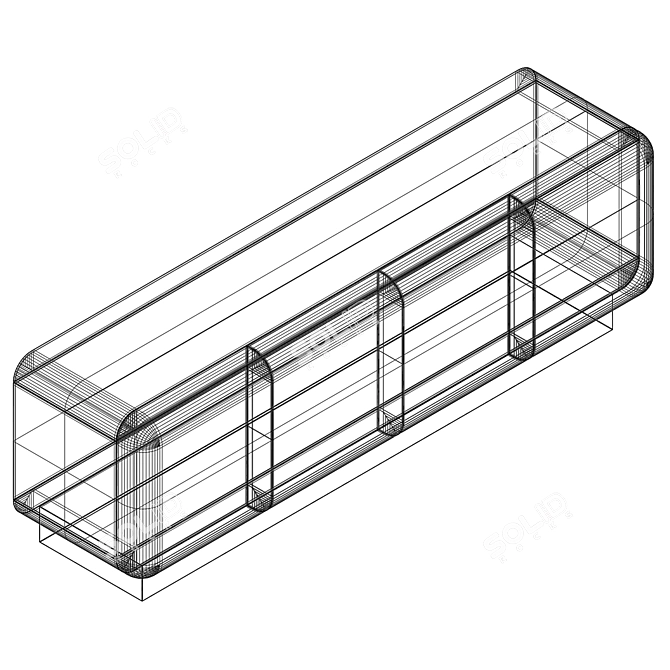 Meridiani ROMEO Sideboard for Modern Interiors 3D model image 7