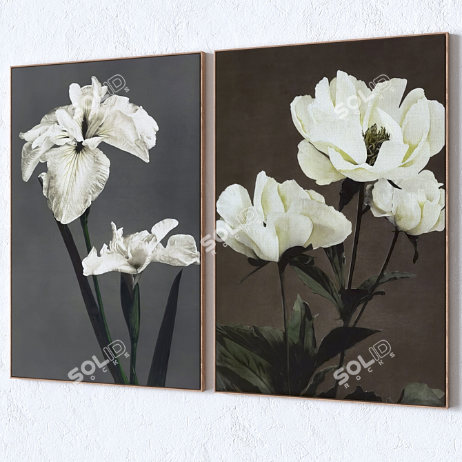 Wall Art Frames with Textures 3D model image 3