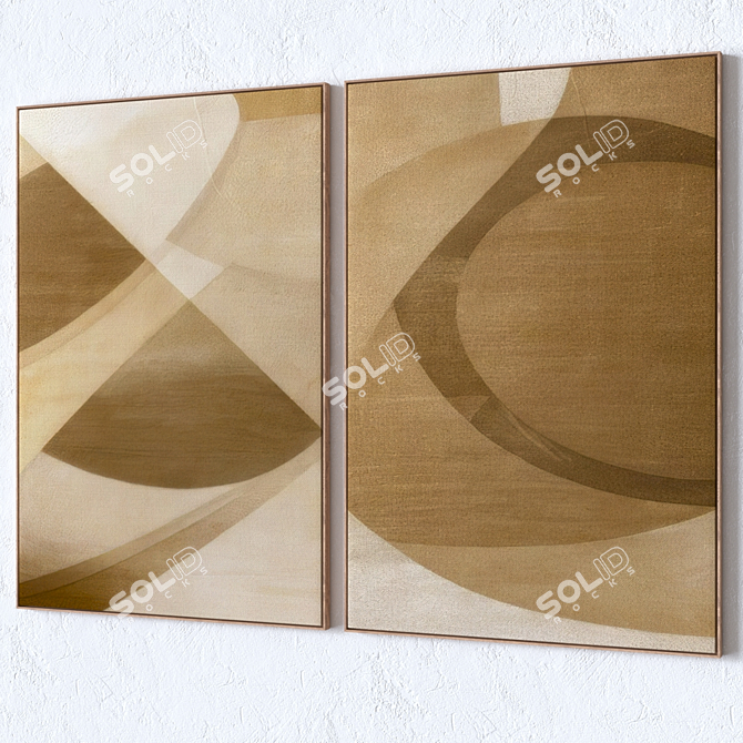 Modern Wall Paintings Set489 3D model image 3