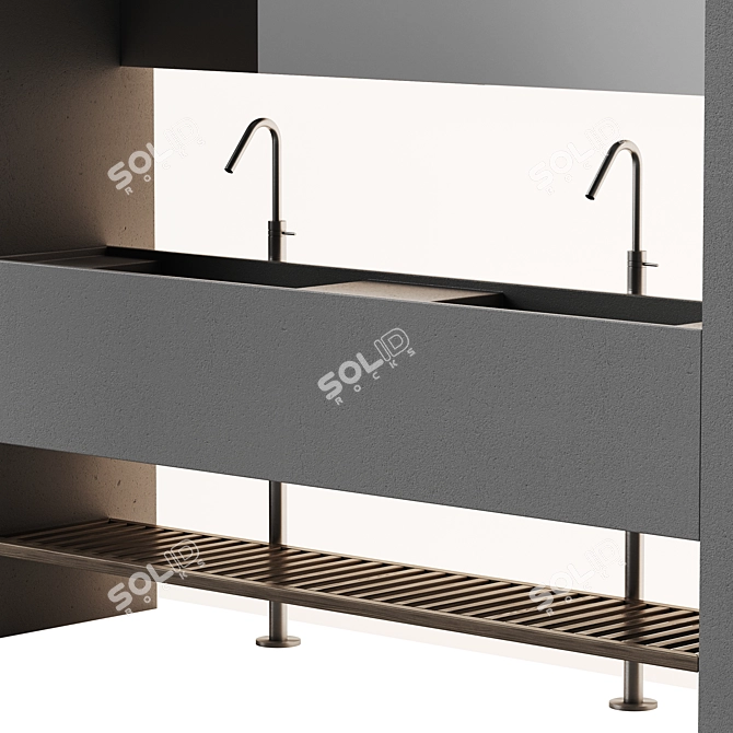 Sleek Illuminated Bathroom Furniture 3D model image 3