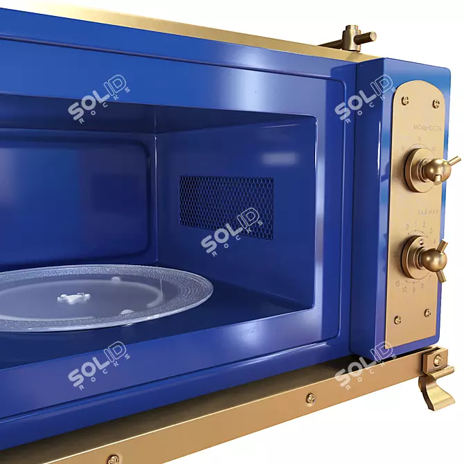 Retro-Style BRT Microwave Oven 3D model image 4