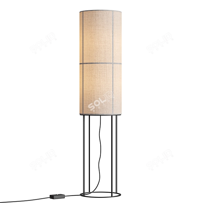 Modern Raw High Floor Lamp 3D model image 2