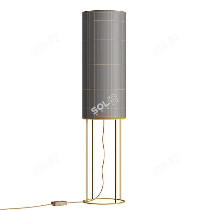 Modern Raw High Floor Lamp 3D model image 5