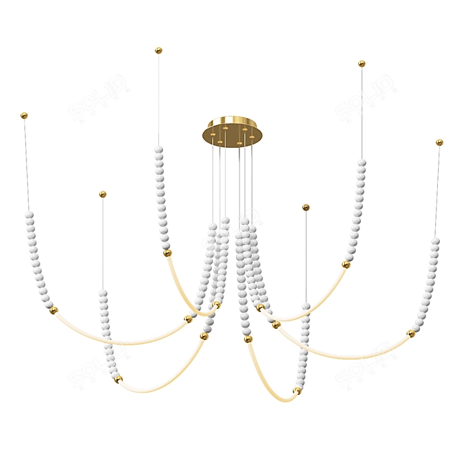 Elegant Ø120cm Pendant Light 3D model image 2