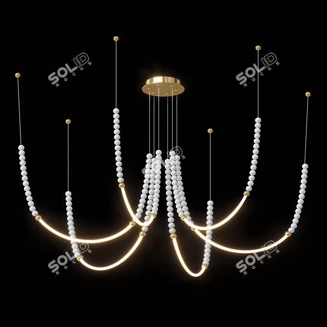 Elegant Ø120cm Pendant Light 3D model image 3