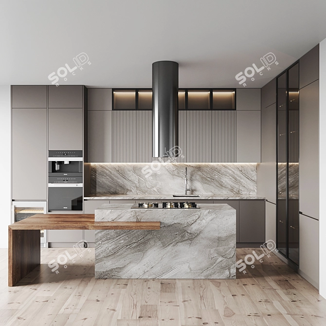 Modern Kitchen Appliance Set 3D model image 2