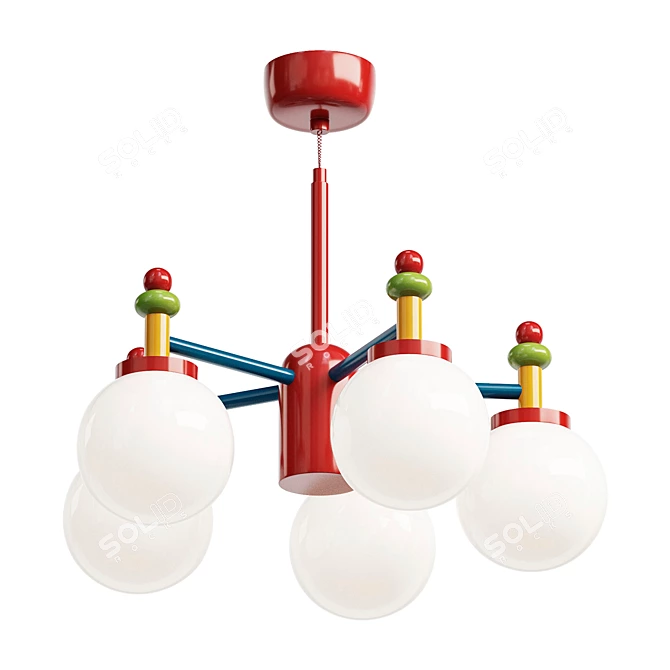  Scandinavian Pendant Chandelier LUFTSKIP 3D model image 1