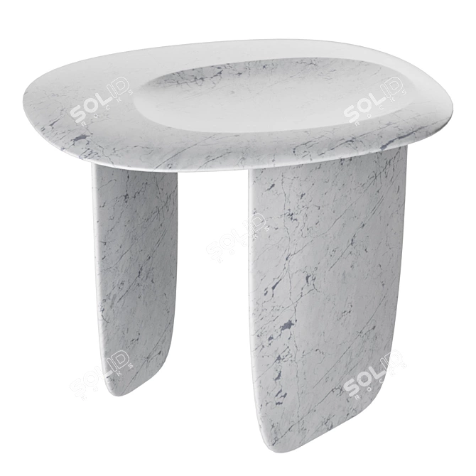 Balanced Stone Coffee Tables 3D model image 3