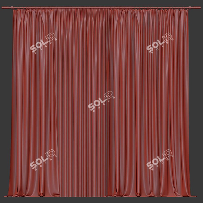 Refined Curtain Design #072 3D model image 3