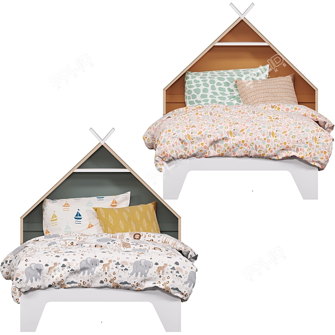 Vertbaudet Kids Bed Tipili Line 3D model image 10