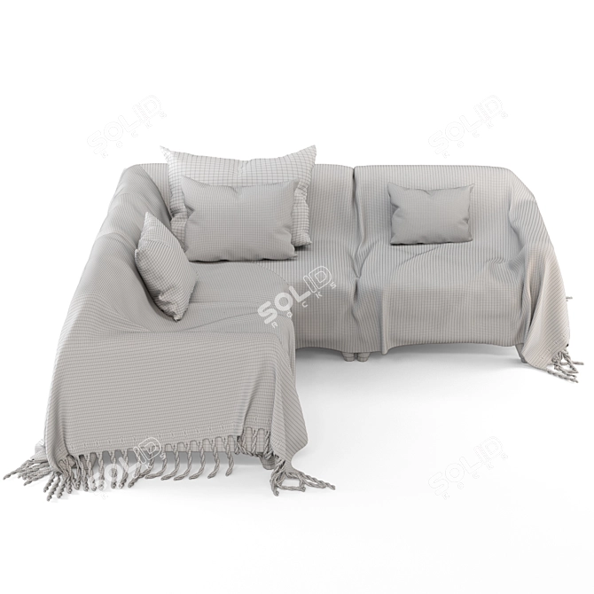 Boho Style Sofa Set 2417 3D model image 7