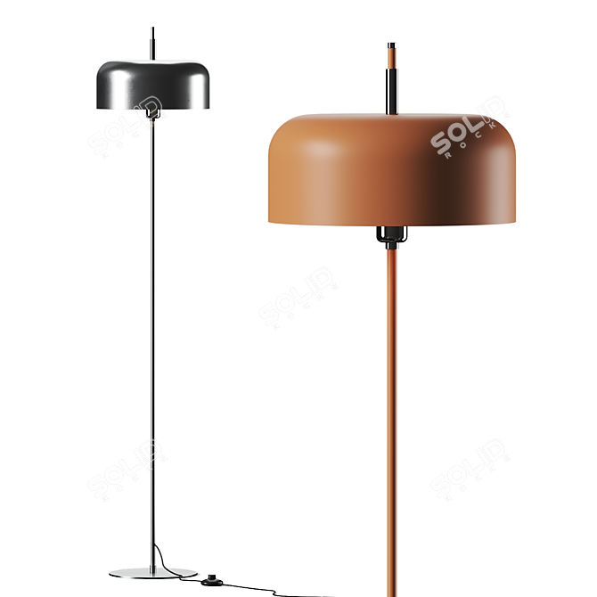 Modern Central Park Floor Lamp 3D model image 1