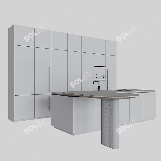 Elegant Molteni Kitchen Set 3D model image 6