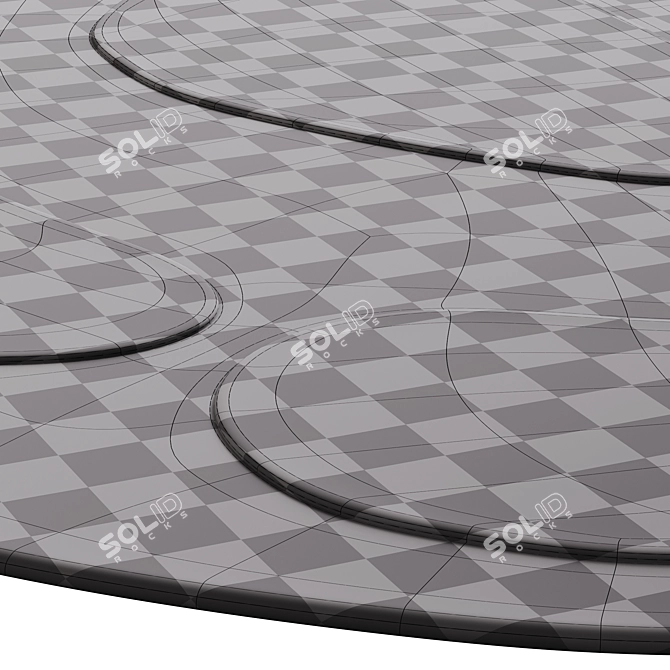 Enard Oval Carpet 3D model image 7