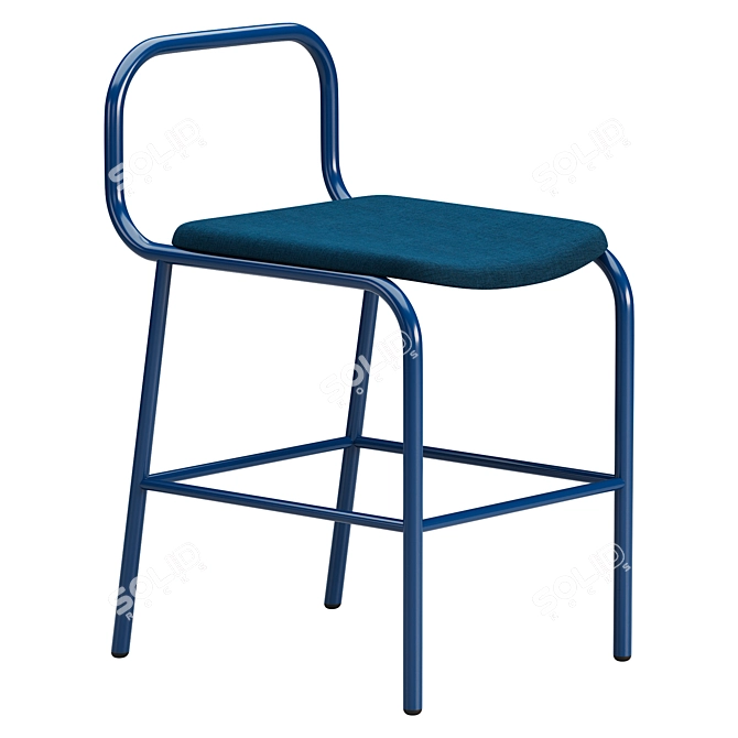 Sleek Loop Bar Stool 3D model image 5