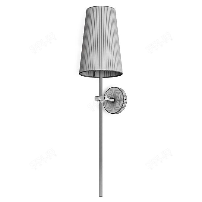 Elegant Linen Cone Wall Sconce 3D model image 4