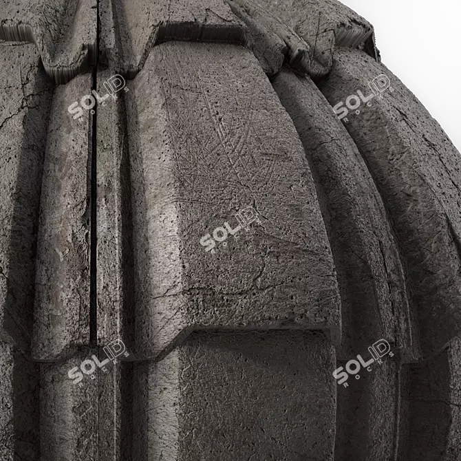 Concrete Roofing Sbsar Texture 4k 3D model image 3