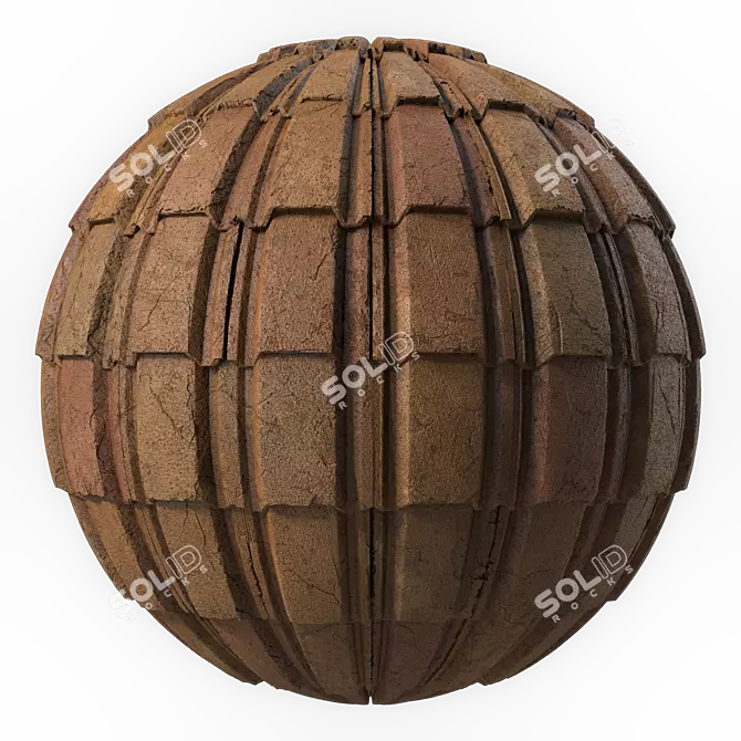 Concrete Roofing Sbsar Texture 4k 3D model image 5