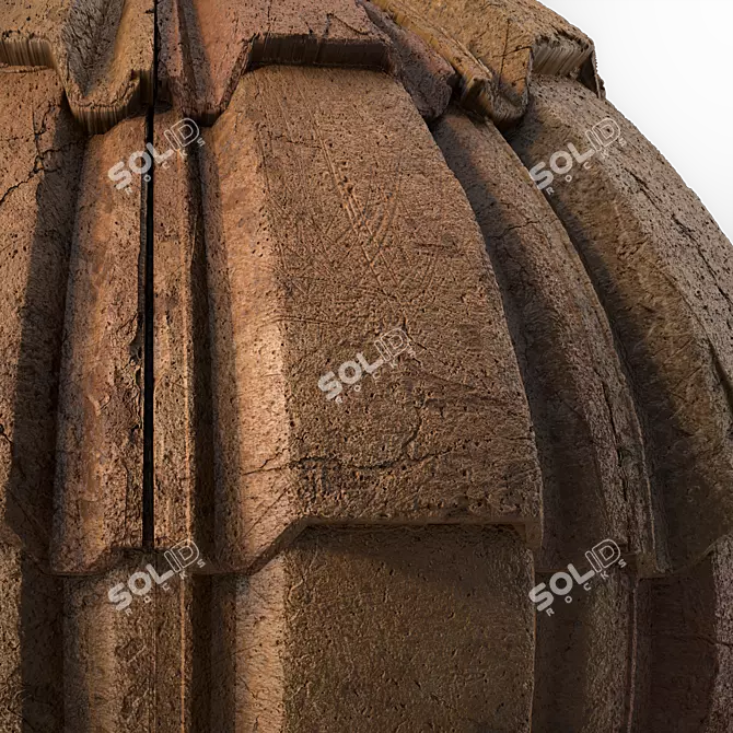 Concrete Roofing Sbsar Texture 4k 3D model image 6