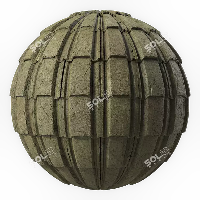 Concrete Roofing Sbsar Texture 4k 3D model image 7