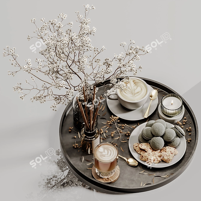 Elegant Decor Set 148 3D model image 4