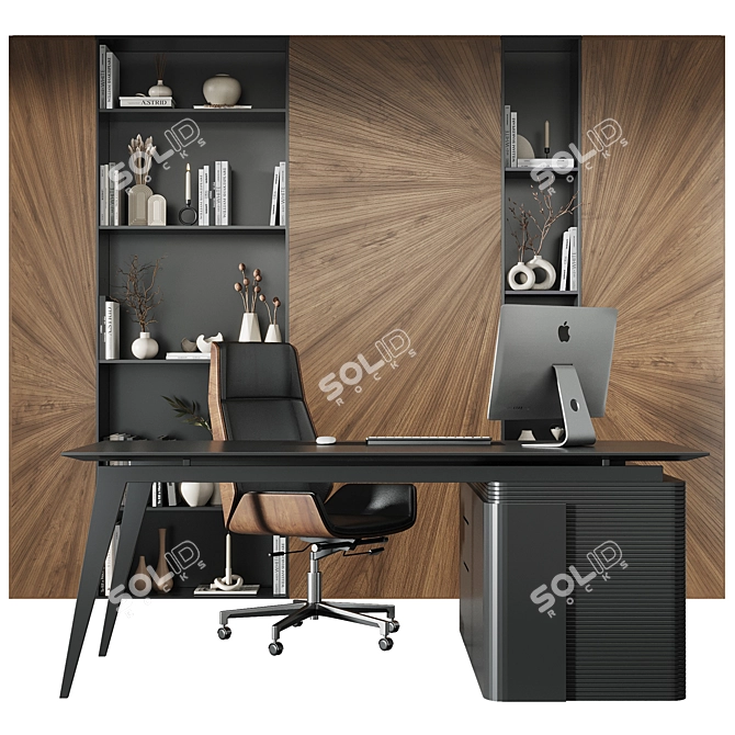 Modern Office Set14 Furniture Kit 3D model image 1