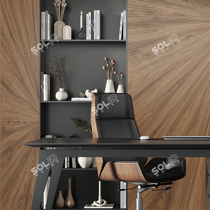 Modern Office Set14 Furniture Kit 3D model image 2