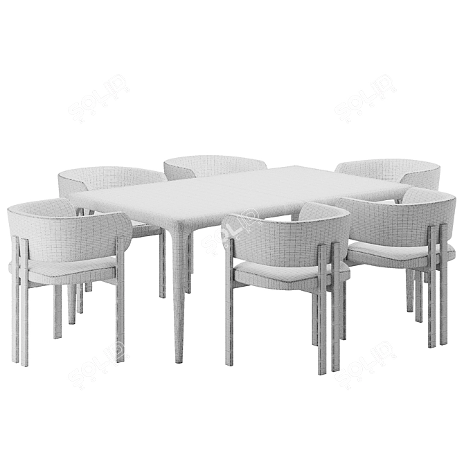 Bay Dining Chair Set: 2016 3D model image 6