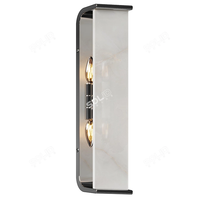 Alabaster Lens Wall Sconce 3D model image 2