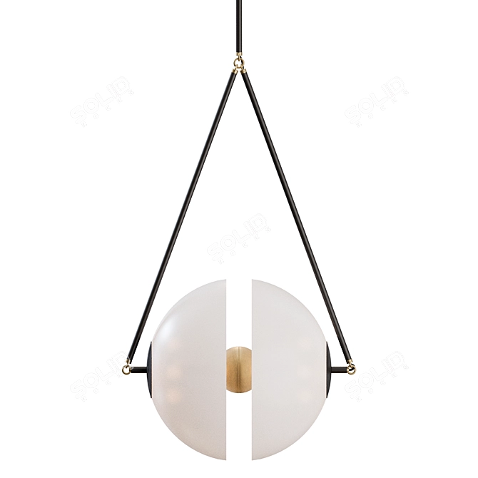 Minimalist Synapse Pendant Light Fixture 3D model image 1