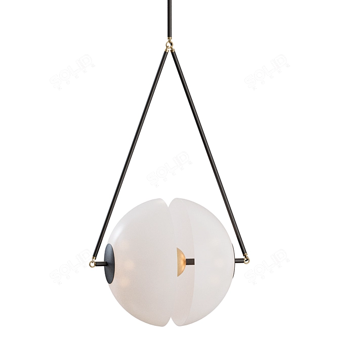 Minimalist Synapse Pendant Light Fixture 3D model image 2