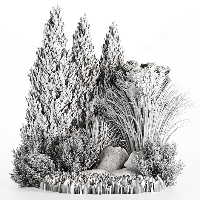 High-Quality Bush Set for Rendering 3D model image 5