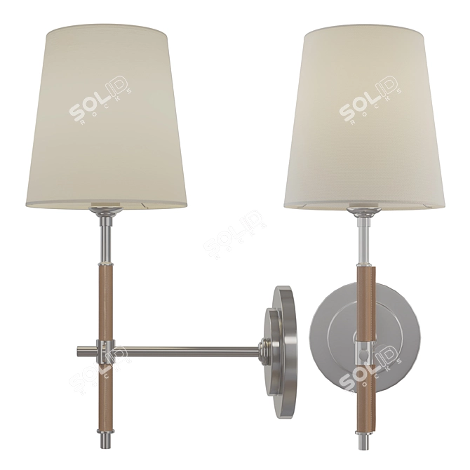 Bryant Rustic Metal Sconce 3D model image 3