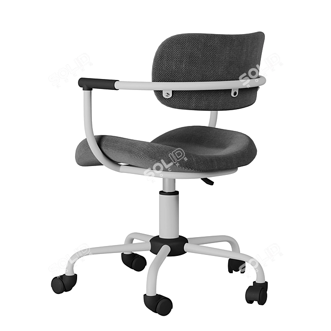 Youthful Office Chair with Wheels 3D model image 3